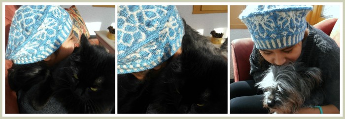 Pattern: Ogiku by Sarah Mombert  Yarn: Tanis Fiber Arts Cosmic label in Atlantic & Natural